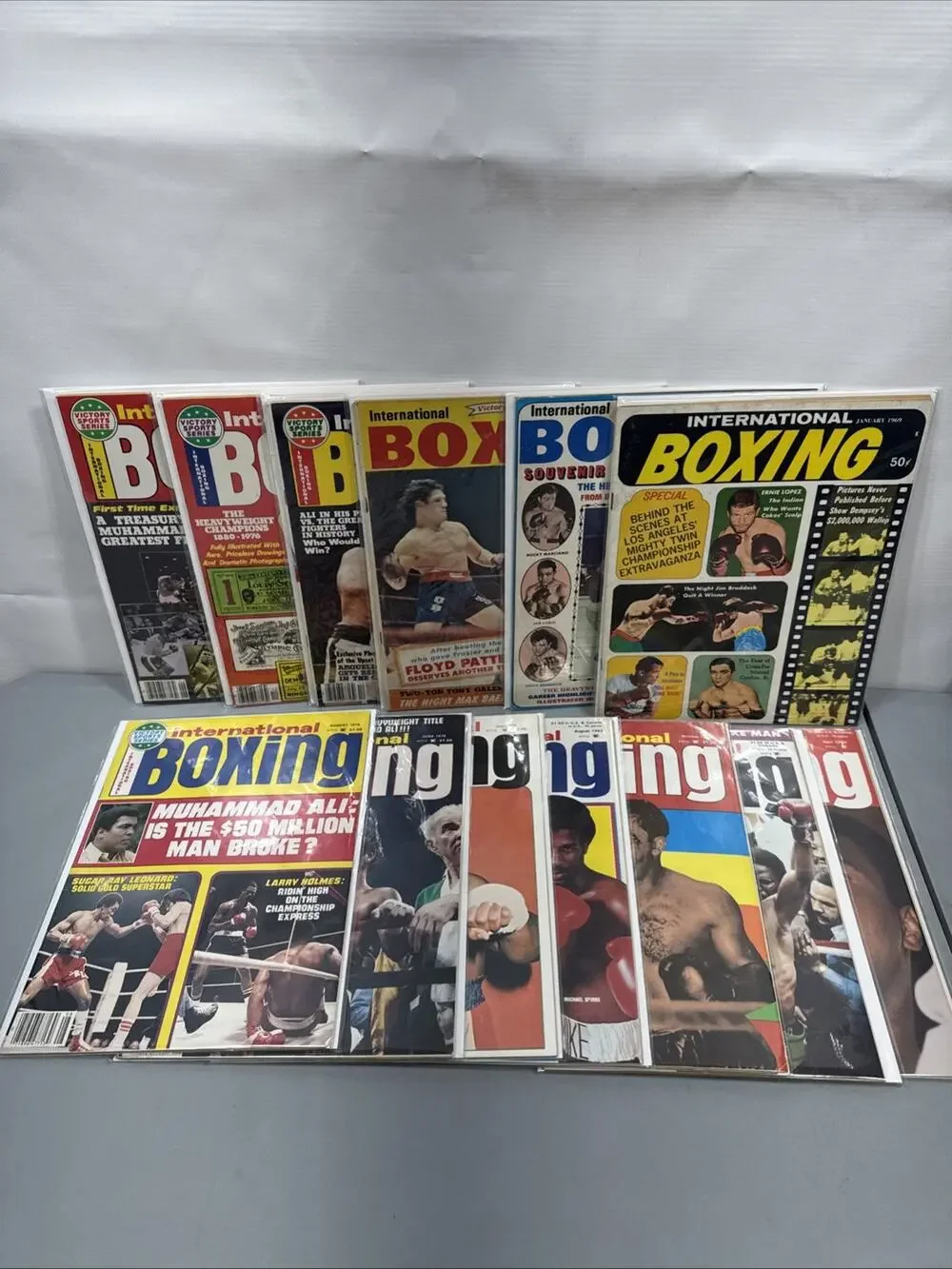 Vintage International Boxing Magazine Lot of 13 1969-1982 Forman Muhammad Ali